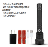 50000 Lumens most powerful LED flashlight with rechargeable battery