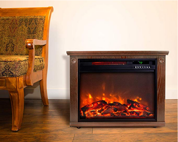 Remote Controlled Oak Infrared Fireplace