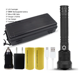 50000 Lumens most powerful LED flashlight with rechargeable battery