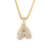 Custom Bubble Letters Name Pendant