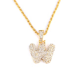 Custom Bubble Letters Name Pendant