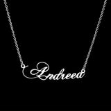 Custom Crown Font Name Necklace