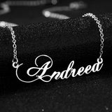 Custom Crown Font Name Necklace