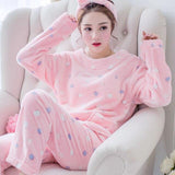 Women Winter Pajamas Set