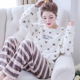 Women Winter Pajamas Set
