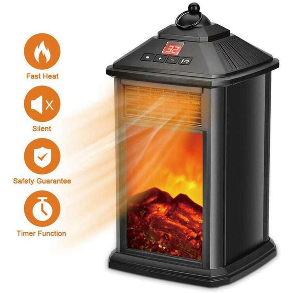 800w Portable Fireplace Electric Space Heater