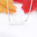 Custom cursive nameplate necklace
