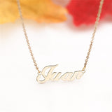 Custom cursive nameplate necklace