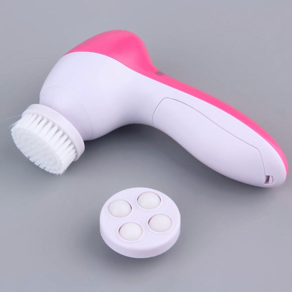 5 In 1 Body Face Skin Care Brush with Latex Soft Sponge Rolling