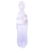 New Infant Silica Gel Feeding Bottle With Spoon Food Supplement Rice Cereal Bottle X16