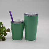 New Style Kids Tumbler Free Cups 8 oz with Spill Proof Slip Lids & with Plastic Straws