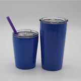 New Style Kids Tumbler Free Cups 8 oz with Spill Proof Slip Lids & with Plastic Straws