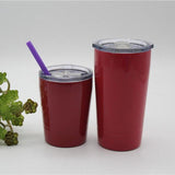 New Style Kids Tumbler Free Cups 8 oz with Spill Proof Slip Lids & with Plastic Straws