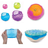 4 Pcs /set Reusable Stretchy Food Covers and Leftover Container Wraps