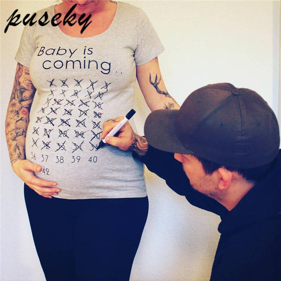 Baby Is Coming Maternity T Shirt