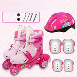 Children 3 Wheels Learner Roller Blades Modular Wheels