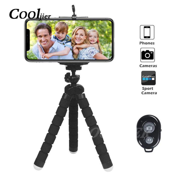Flexible Octopus Mini Tripod With Bluetooth Remote Shutter For Phone and Camera