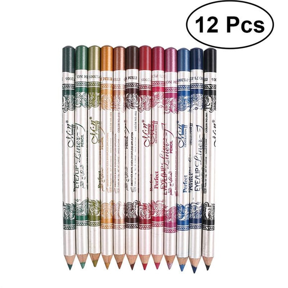 12pcs Makeup Pencil Waterproof Lip/Eye Liner