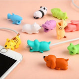 Cartoon Animals Data Line Protector For Mobiles
