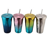 Stainless Steel Mug With Lid and Straw Large