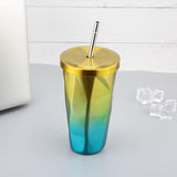 Stainless Steel Mug With Lid and Straw Large