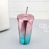 Stainless Steel Mug With Lid and Straw Large