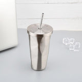 Stainless Steel Mug With Lid and Straw Large