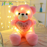 50cm Creative Luminous Teddy Bear Led plush Light pillow Animals Plush Toy Colorful Glowing