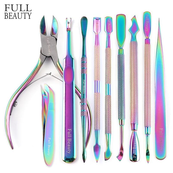 Full Beauty Manicure Cutter Rainbow Nail Clippers