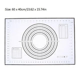 Non-stick Silicone Baking/Rolling Mat and Rolling Pin for dough