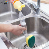 Dish Washing Soap Dispenser Cleaning Sponge
